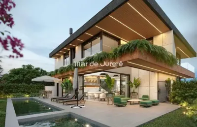 Casa em condomínio fechado com 5 quartos à venda no cacupé, florianópolis  por r$ 13.900.000