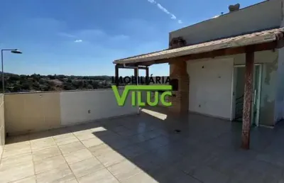 Cobertura com 2 quartos à venda na laudelina rosa de freitas, --, pedra azul, contagem por r$ 300.000