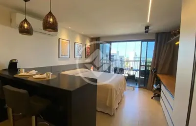Excelente studio de 33m² com vista para mar no último (6º) andar do empreendimento box 150, com 33 m² e 2 vagas de garagem cobertas, na posição nascente.