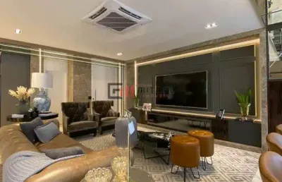 Apartamento à venda no edifício landmark, 215m² privativo, 3 suítes, salas integradas à sacada gour