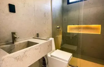 Casa em condomínio para venda em várzea grande, petrópolis, 4 dormitórios, 4 suítes, 5 banheiros, 4 vagas