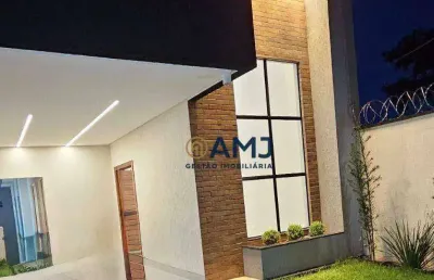 Linda casa com 3 dormitórios à venda, 125 m² por r$ 550.000 - setor colonial sul - aparecida de goiânia/go