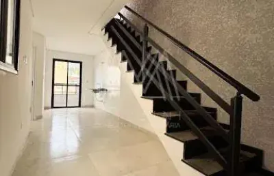 Apartamento com cobertura e infra para area gourmet no terraço,  à venda, 92 m² por r$ 590.000 - vila bastos - santo andré/sp