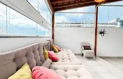 Cobertura com 2 dormitórios à venda, 102 m² por r$ 620.000,00 - vila valparaíso - santo andré/sp