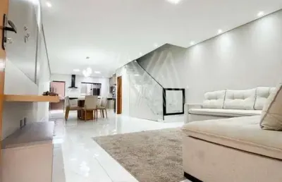 Sobrado moderno com 3 suites, são 223 m² bem distribuidos com acabamento dealto padrão,  por r$ 1.390.000 - vila curuçá - santo andré/sp