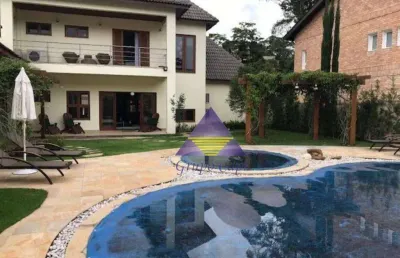 Sobrado com 4 dormitórios sendo 4 suite, piscina, churrasqueira à venda e locação, 927 m² por r$ 3.500.000 - morada dos pássaros - barueri/sp