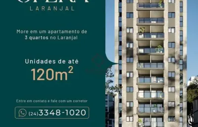 Apartamento com 3 quartos à venda no laranjal, volta redonda , 120 m2 por r$ 864.000