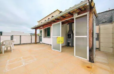 Cobertura com 3 quartos (suíte), espaço gourmet, terraço e garagem no recanto da mata