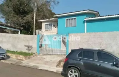 Casa de esquina à venda 3 quartos, 1 vaga, 400m², oficinas, ponta grossa - pr