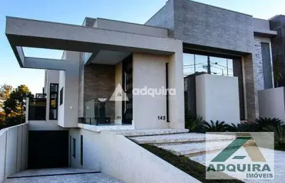 Casa à venda 5 quartos, 5 suites, 10 vagas, 615m², estrela, ponta grossa - pr
