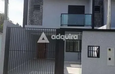 Ótimo sobrado novo à venda, 2 quartos, 1 suítes, 2 vagas, 102m², boa vista, ponta grossa - pr
