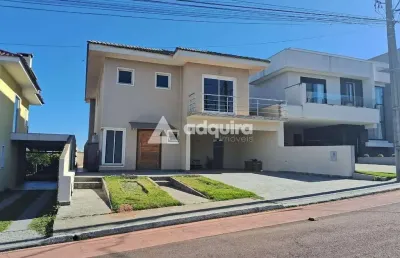 Casa à venda  3 suites, condomínio fontana di trevi, 358m², jardim carvalho, ponta grossa - pr