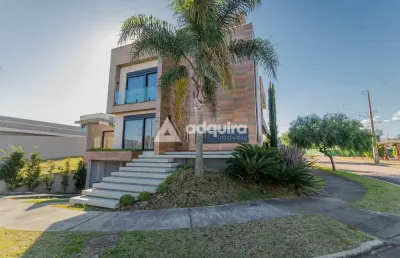 Casa à venda com 4 quartos, 3 suites, 2 vagas, 300m², jardim carvalho, ponta grossa - pr