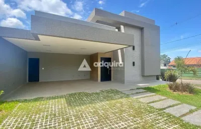 Casa  térrea em condominio à venda, jardim carvalho, ponta grossa, pr
