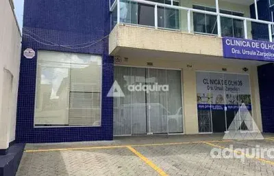 Sala térrea comercial para locação com estacionamento, 100m², centro, ponta grossa - pr