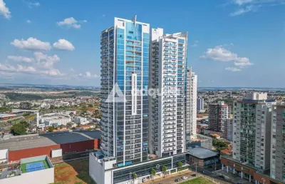 Apartamento semimobiliado à venda, com 4 suítes, andar alto, oficinas, ponta grossa, pr
