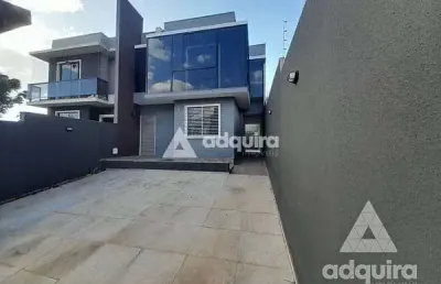 Sobrado semimobiliado à venda, 3 quartos, 1 suite, 2 vagas, 90m², estrela, ponta grossa - pr