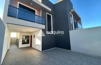 Sobrado à venda, cará-cará, novo, 3 quartos, ponta grossa, pr