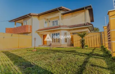 Sobrado com piscina aquecida 4 quartos, 3 suites, 4 vagas, à venda orfãs, ponta grossa - pr