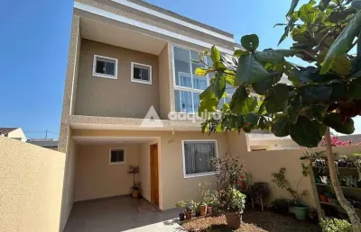 Sobrado à venda, no jardim carvalho, com 3 quartos (sendo 1 suíte), ponta grossa, pr
