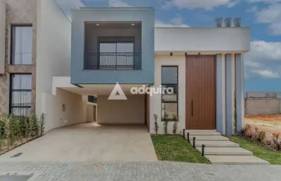 Casa moderna  com 3 suítes e espaço gourmet com churrasqueira em condomínio à venda, cará-cará, pon