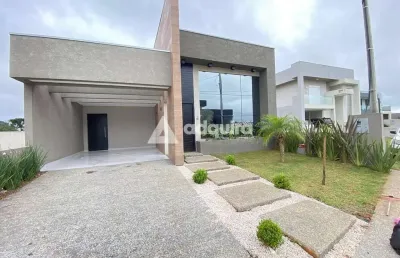 Casa térrea nova no condomínio royal palace - uvaranas, ponta grossa, pr