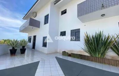 Sobrado mobiliado para locação, 4 quartos(sendo 2 suítes) 5 vagas, 350m², estrela, ponta grossa - p