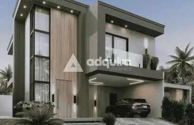 Casa à venda em condomínio fechado com 140m², contorno, ponta grossa, pr