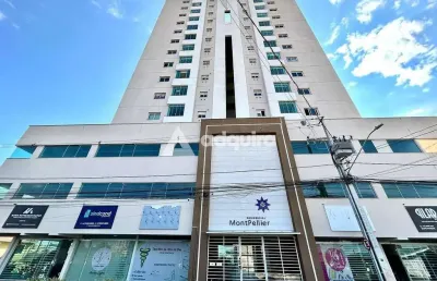 Apartamento à venda, ed. mont pellier, andar alto, 2 vagas de garagem, nova rússia, ponta grossa, p