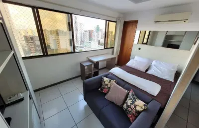 Apartamento com 01 quarto, 27,00 m², 01 vaga em boa viagem, recife-pe.