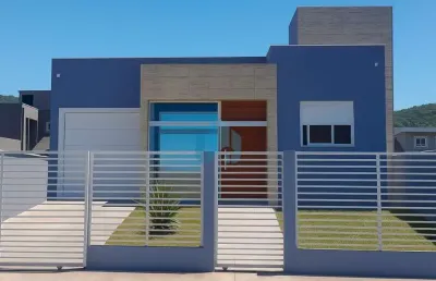 Bela casa nova localizada no loteamento quinta dos açores, ambrósio | garopaba - sc
