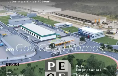 Terrenos de 1 000 m² para galpão  industrial na  br 101 em governador celso ramos sc.