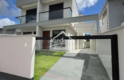 Sobrado no loteamento porto das aguas, com 03 quartos sendo 01 suíte no bairro bela vista em palhoça - sc