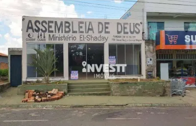 Salão comercial com residência,   à venda, são 350 m²  de área contruída, à venda por r$ 590.000 - residencial santa fé i - goiânia/go