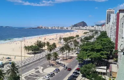 Aluguel anual (12meses) av atlântica leme/copacabana apto com 12m de frente para o mar!!!