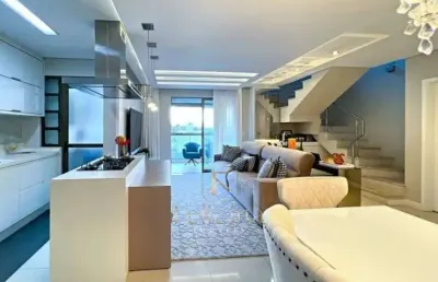 Cobertura duplex de 03 suítes, mobiliada, à venda, no balneário do estreito em florianópolis- sc