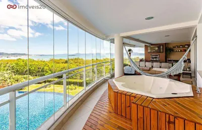 Apartamento com 4 dormitórios à venda, 225 m² por r$ 3.500.000,00 - cachoeira do bom jesus - florianópolis/sc