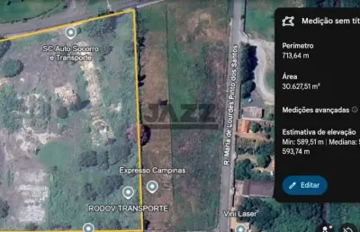 2 terrenos industriais, totalizando 30.600m² no recanto da fortuna - campinas