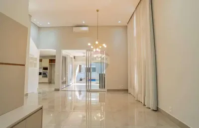 Casa térrea nova, 210m² de área construída, terreno de 390m². são 03 quartos, (sendo 1 suíte), área gourmet com vista para a piscina, em paulínia.