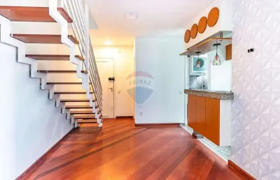 Rp4 apartamento duplex à venda, no cambuí - 76,43m² - 2 quartos (sendo 2 suítes) ,  2 vagas cobertas.