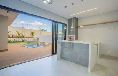 Re/max vende casa térrea alto padrão, 210 m² de construção, 470 m² de terreno: com 03 suítes, área gourmet e piscina, no residencial arborais.