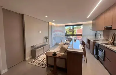 Re/max aluga apartamento de 56 m², novo, mobiliado e equipado, com 1 suíte, lavabo e 02 vagas de garagem, cond. halma, bairro nova campinas.