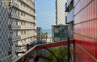 Apto 2 dorm, 1 suite, 3 banheiro, 1 vaga, 80m², vista mar, forte, 150 m da praia