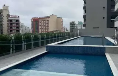Apto 100m praia com 2 dorm sendo 1 suíte, 2 banh, 2 vagas, var. gourmet e lazer.