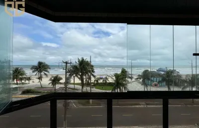 Apto 2 dormitórios, 1 vaga, 96mt2, semi-mobiliado, frente pro mar, caiçara