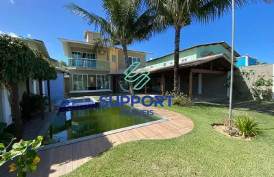 Casa em condomínio fechado com 5 quartos à venda na rua m 1 c, 123, nova guarapari, guarapari por r$ 1.800.000
