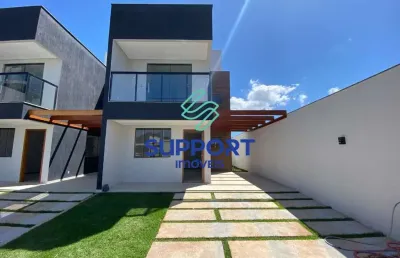 Casa em condomínio fechado com 3 quartos à venda na rua são paulo, 456, jardim boa vista, guarapari por r$ 900.000