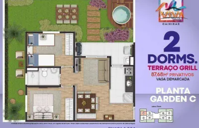 Apartamento com 2 dormitórios com quintal 91 m² por r$ 349.430 - caieiras/sp