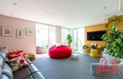 Apartamento na cobertura mobiliado para venda com 2 dormitórios, com 130 m² - aclimação