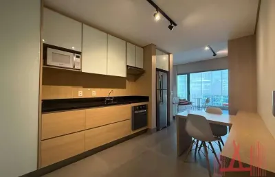 Apartamento studio mobiliado para locação com 1 dormitório, com 60 m² - itaim bibi